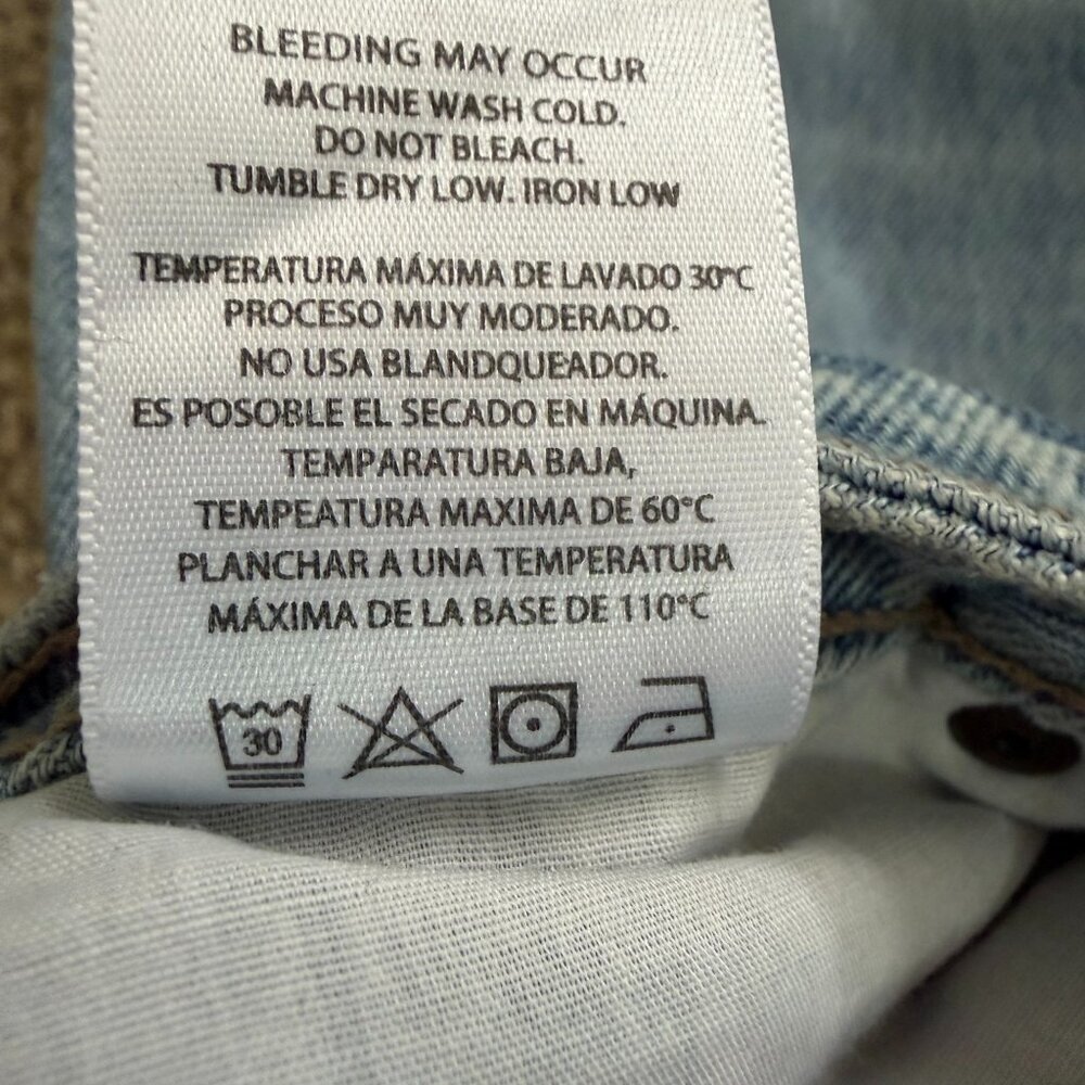 Hidden Jeans Wide Leg Cropped Light Wash High Rise 100% Cotton Raw Hem 29 - Picture 5 of 6